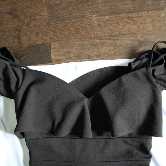 Emerald Sundae Women's Small Black Fit and Flare Dress - Picture 2 of 9